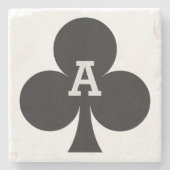 Kundenspezifischer Monogramm-Untersetzer des Steinuntersetzer (Vorderseite)