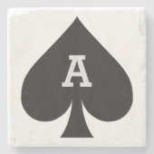 Kundenspezifischer Monogramm-Untersetzer des Steinuntersetzer (Vorderseite)