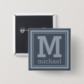 Kundenspezifischer Monogrammknopf des Button (Vorne & Hinten)