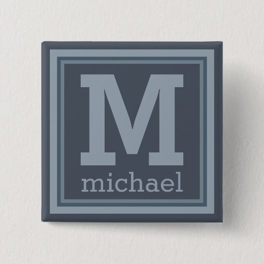 Kundenspezifischer Monogrammknopf des Button (Vorderseite)