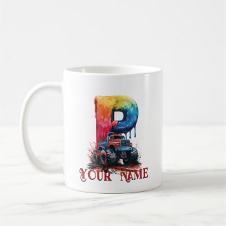 Kundenspezifischer Name 'P' Spritzer Schmuck Monst Kaffeetasse