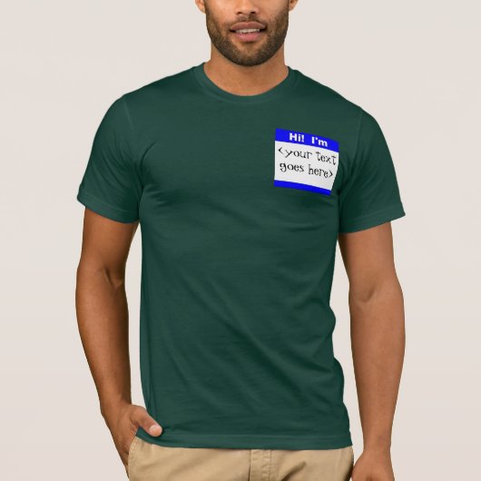 Kundenspezifischer Nametag-T - Shirt (Vorderseite)