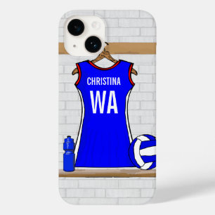 Kundenspezifischer Netball-einheitliches Blau mit Case-Mate iPhone 14 Hülle