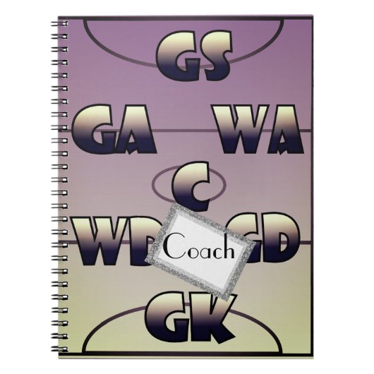 Kundenspezifischer Netball-Spieler bringt Notizblock (Vorderseite)