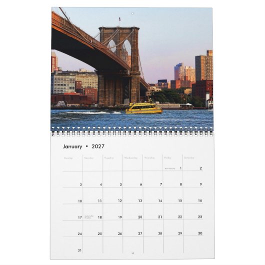 Kundenspezifischer New- York Kalender (Jan 2027)