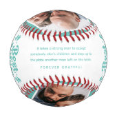 Kundenspezifischer Niedlicher Bonus Vater 4 Foto & Baseball (Rückseite)