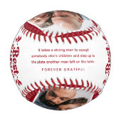 Kundenspezifischer Niedlicher Bonus Vater 4 Foto & Baseball (Rückseite)