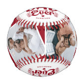 Kundenspezifischer Niedlicher Bonus Vater 4 Foto & Baseball (Vorderseite)