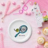 Kundenspezifischer niedlicher Tennisschläger Pappteller (Party)