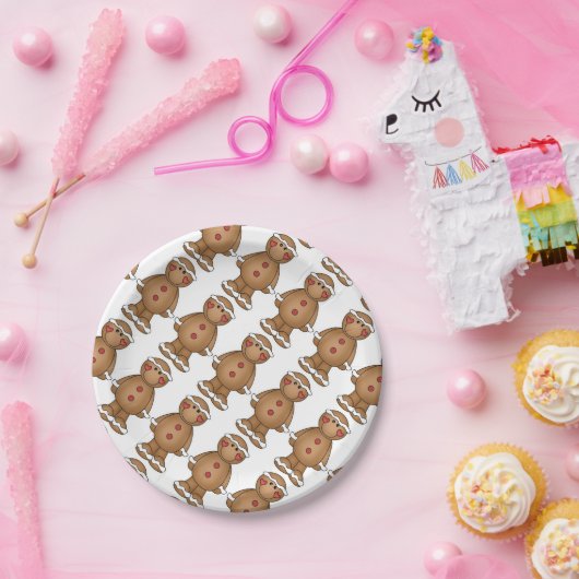 Kundenspezifischer PapierTeller mit Lebkuchen-Mann (Party)