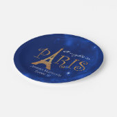 Kundenspezifischer PapierTeller Paris Themed (Schrägansicht)