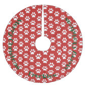 Kundenspezifischer personalisierter polyester weihnachtsbaumdecke (Vorderseite)