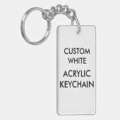 Kundenspezifischer personalisierter rechteckiger schlüsselanhänger (Vorderseite links)