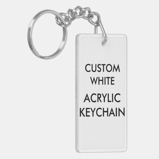 Kundenspezifischer personalisierter rechteckiger schlüsselanhänger (Vorderseite links)