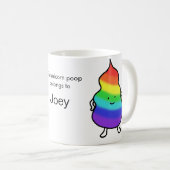 Kundenspezifischer personalisierter Unicorn kacken Kaffeetasse (VorderseiteRechts)