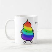 Kundenspezifischer personalisierter Unicorn kacken Kaffeetasse (Links)