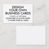 Kundenspezifischer personalisierter UVglanz Visitenkarte (Vorne/Hinten)