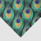 Kundenspezifischer Pfau-Feder-Druck Seidenpapier (Ausschnitt)