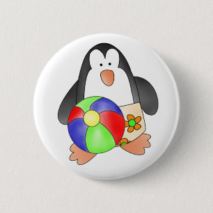 Kundenspezifischer Pinguin-Jungen-Schwimmen-Knopf Button