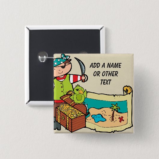 Kundenspezifischer Piraten-Knopf Button (Vorne & Hinten)