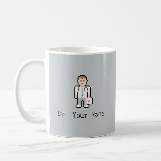 Kundenspezifischer Pixel-Doktor Mug Kaffeetasse (Links)