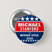 Kundenspezifischer politischer Schablonen-Knopf Button (Vorne & Hinten)