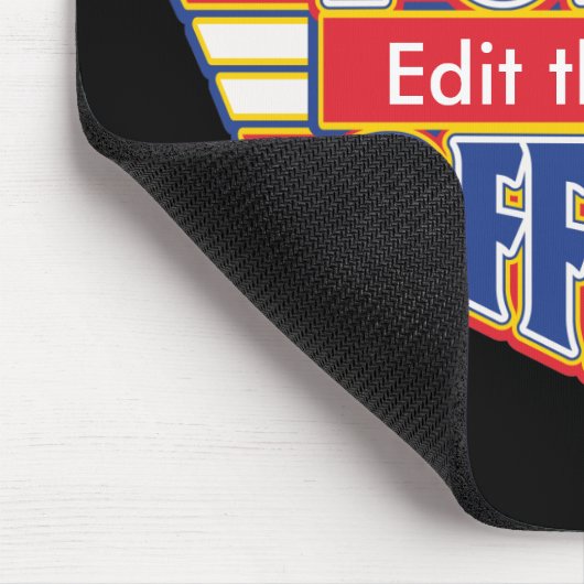 Kundenspezifischer Polizeibeamte Mousepad (Ecke)