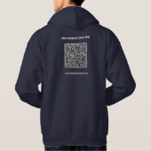 Kundenspezifischer QR-Code Firmenname Info Busines Hoodie (Rückseite)