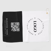 Kundenspezifischer QR-Code für Business-Logos und Golfhandtuch (Horizontal)