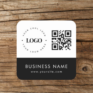Kundenspezifischer QR-Code für Business-Logos und  Rechteckiger Pappuntersetzer