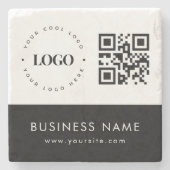 Kundenspezifischer QR-Code für Business-Logos und Steinuntersetzer (Vorderseite)
