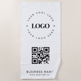 Kundenspezifischer QR-Code für Business-Logos und  Strandtuch
