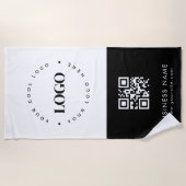 Kundenspezifischer QR-Code für Business-Logos und  Strandtuch (Vorderseite)