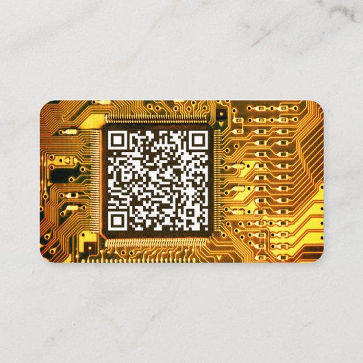 Kundenspezifischer QR-Code für das Gelb-Gold-Schal Visitenkarte (Rückseite)