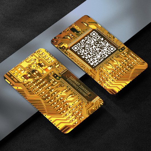 Kundenspezifischer QR-Code für das Gelb-Gold-Schal Visitenkarte