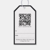 Kundenspezifischer QR-Code für Logos Danke an den  Geschenkanhänger (Rückseite)