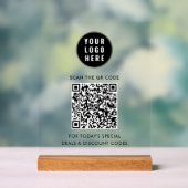 Kundenspezifischer QR-Code für moderne Unternehmen Acrylschild (Neutral)