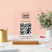 Kundenspezifischer QR-Code für moderne Unternehmen Acrylschild (Hochzeit)