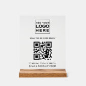 Kundenspezifischer QR-Code für moderne Unternehmen Acrylschild (Vorderseite)