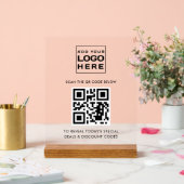 Kundenspezifischer QR-Code für moderne Unternehmen Acrylschild (Hochzeit)