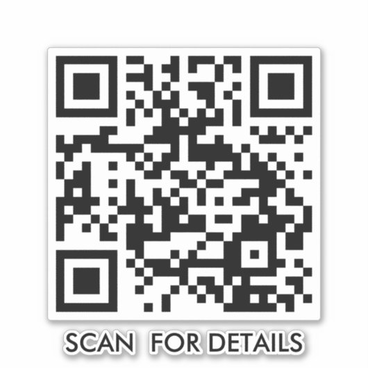 Kundenspezifischer QR-Code für Unternehmensförderu Aufkleber (Vorderseite)