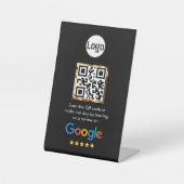 Kundenspezifischer QR-Code Google Review Pedestal  Sockelschild (Vorderseite)
