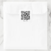 Kundenspezifischer QR-Code Quadratischer Aufkleber (Tasche)