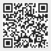 Kundenspezifischer QR-Code Quadratischer Aufkleber (Vorderseite)