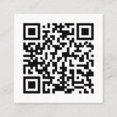 Kundenspezifischer QR Code Retro Social Media Conn Quadratische Visitenkarte (Rückseite)