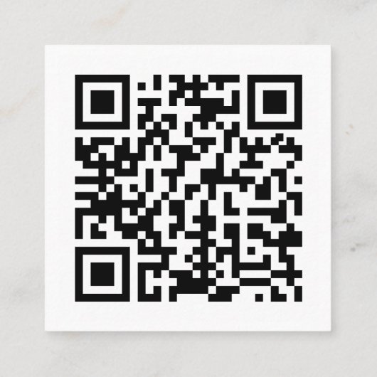 Kundenspezifischer QR Code Retro Social Media Conn Quadratische Visitenkarte (Rückseite)