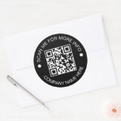 Kundenspezifischer QR-Code Rund schwarzes, wassers Runder Aufkleber (Umschlag)