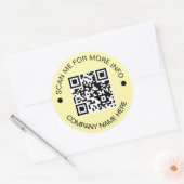 Kundenspezifischer QR-Code Rund Yellow Wedge Busin Runder Aufkleber (Umschlag)