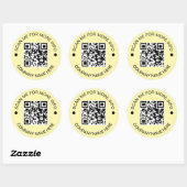 Kundenspezifischer QR-Code Rund Yellow Wedge Busin Runder Aufkleber (Blatt)