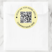 Kundenspezifischer QR-Code Rund Yellow Wedge Busin Runder Aufkleber (Tasche)